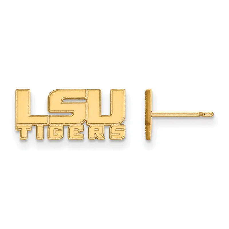 Dual-sided earrings-14k Yellow Gold Louisiana State University XS (Tiny) Post Earrings