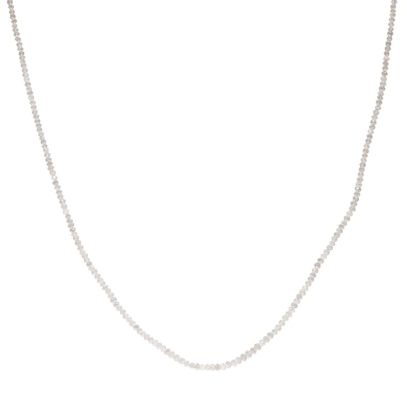 Polished wood necklaces-Tura Sugden Tiny Facetted Gray Diamond Bead & 18K Yellow Gold Chain Necklace