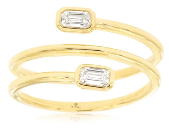 Linked band rings-14 Karat Yellow Women's Diamond Fashion Ring