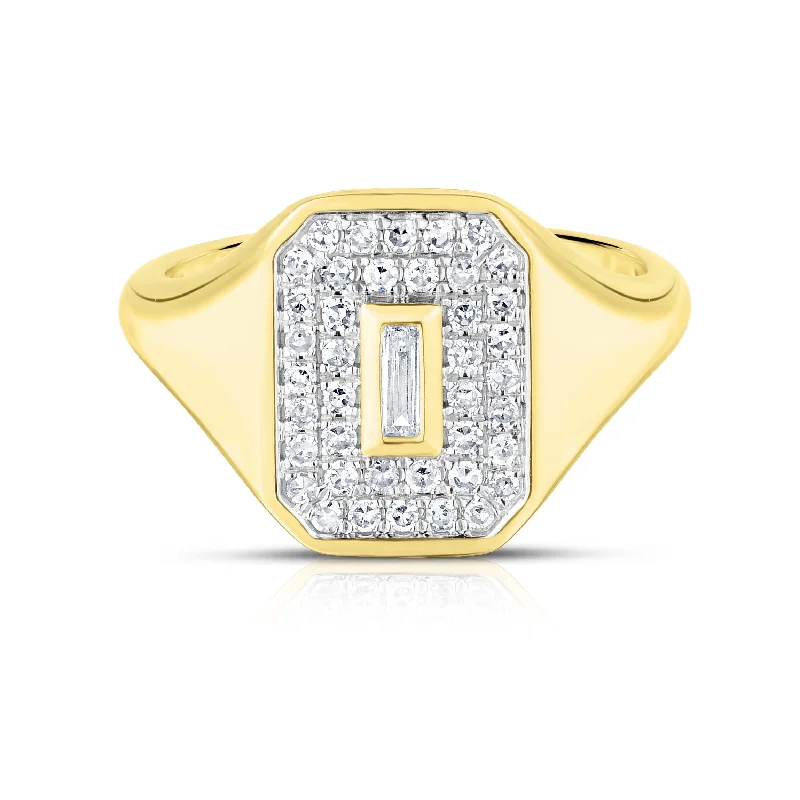 Tourmaline cut rings-14 Karat Yellow Women's Diamond Fashion Ring