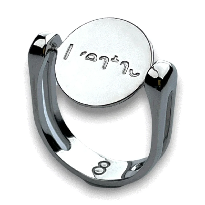 Box band rings-"Breathe" Hidden Word Click n Spin Fidget Ring for Anxiety