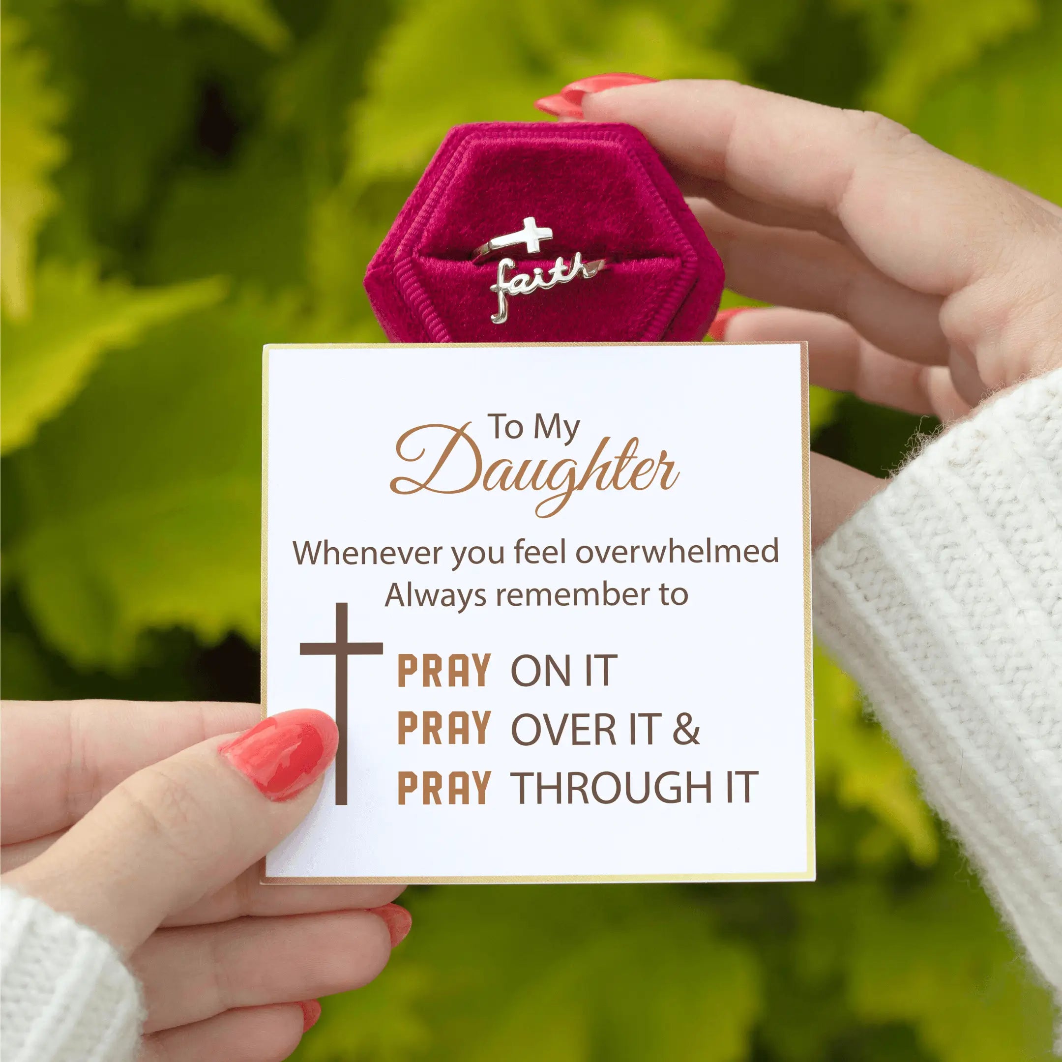 Hand-crafted rings-To My Daughter - The Faith Ring