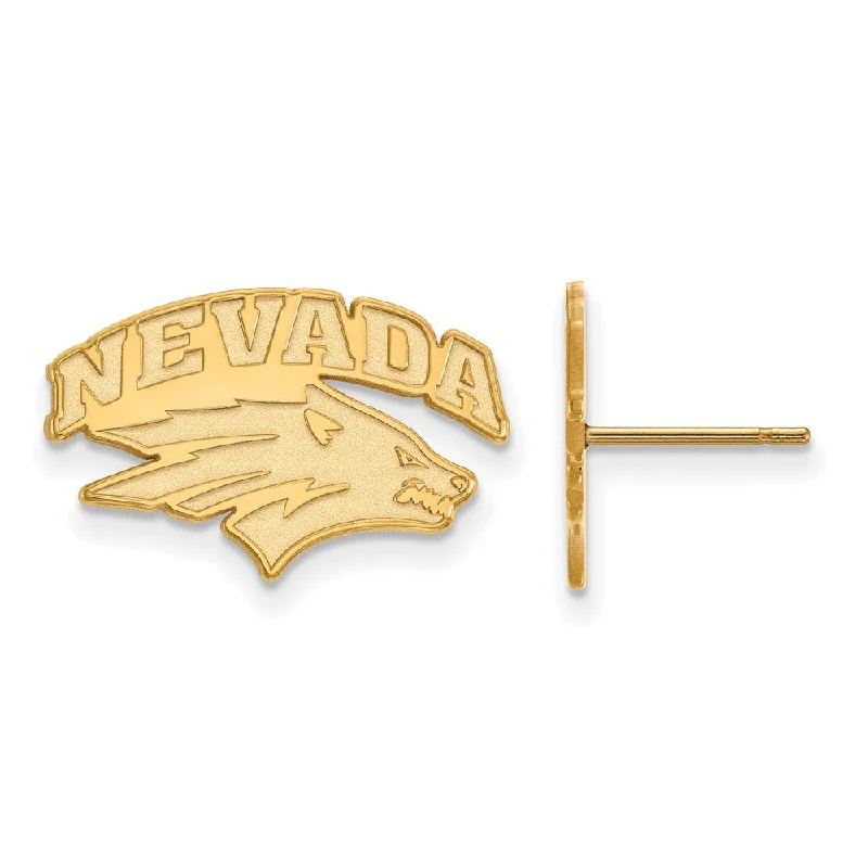 Gatsby deco earrings-14k Yellow Gold University of Nevada Small Post Earrings