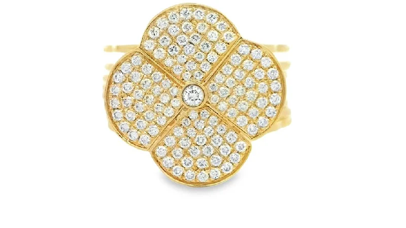 Broad gold rings-18 Karat Yellow Women's Diamond Fashion Ring