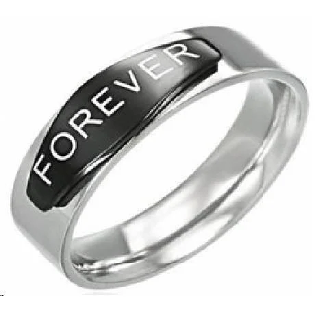 Soft shape rings-Stainless Steel "Forever Ring" - 8mm