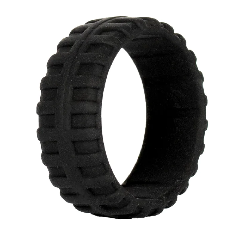 Vintage deco rings-Silicone Ring | Off-Road | Black