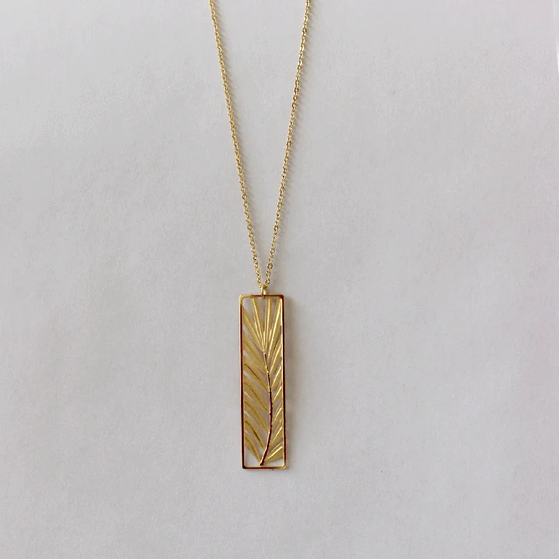 Dual-metal necklaces-Niu Palm Necklace