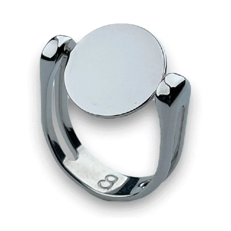 Shining diamond rings-Circle-Shaped Solid Fidget Ring