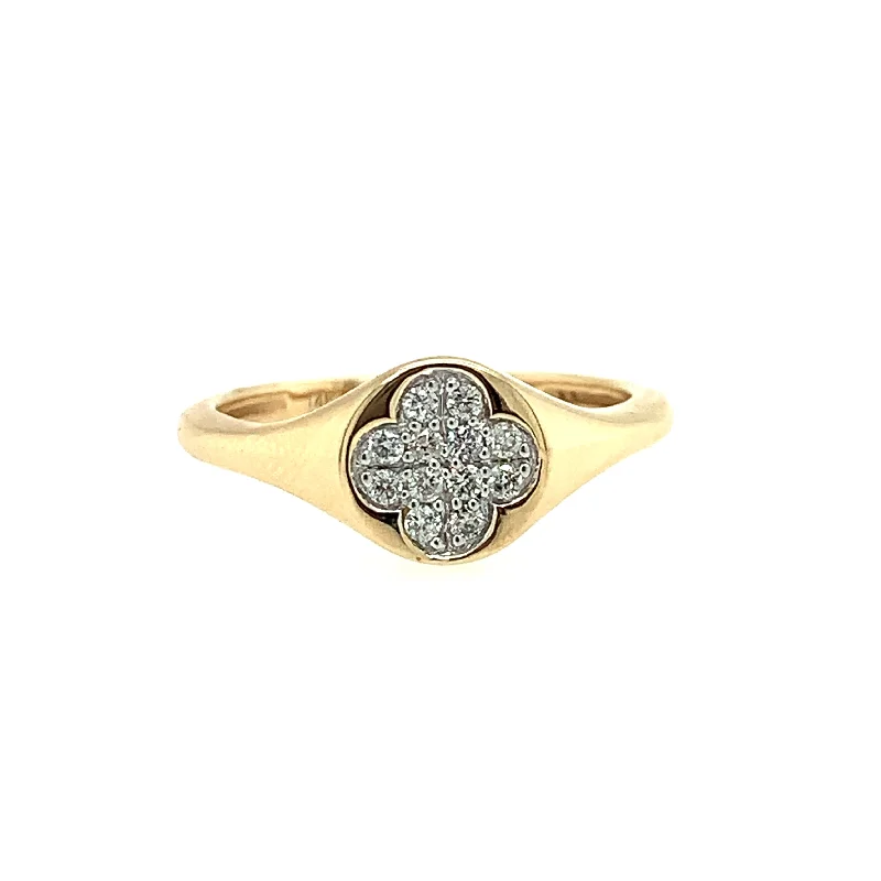 Morganite rings-14 Karat Yellow Women's Diamond Fashion Ring