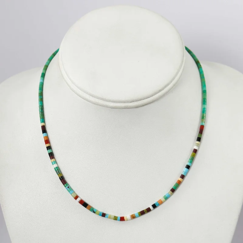 Glossy finish necklaces-Mosaic Bead Necklace