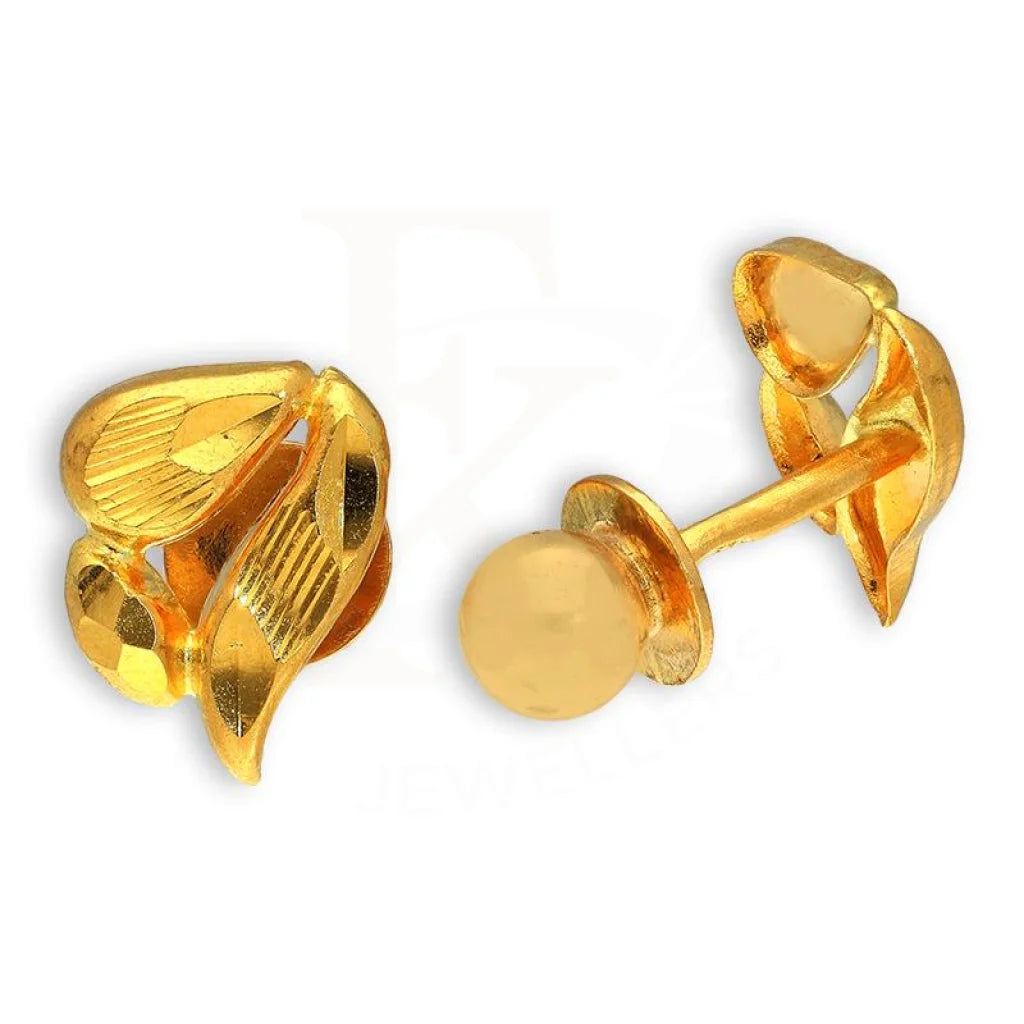 Tiered drop earrings-Gold Stud Earrings 22KT - FKJERN22K2618