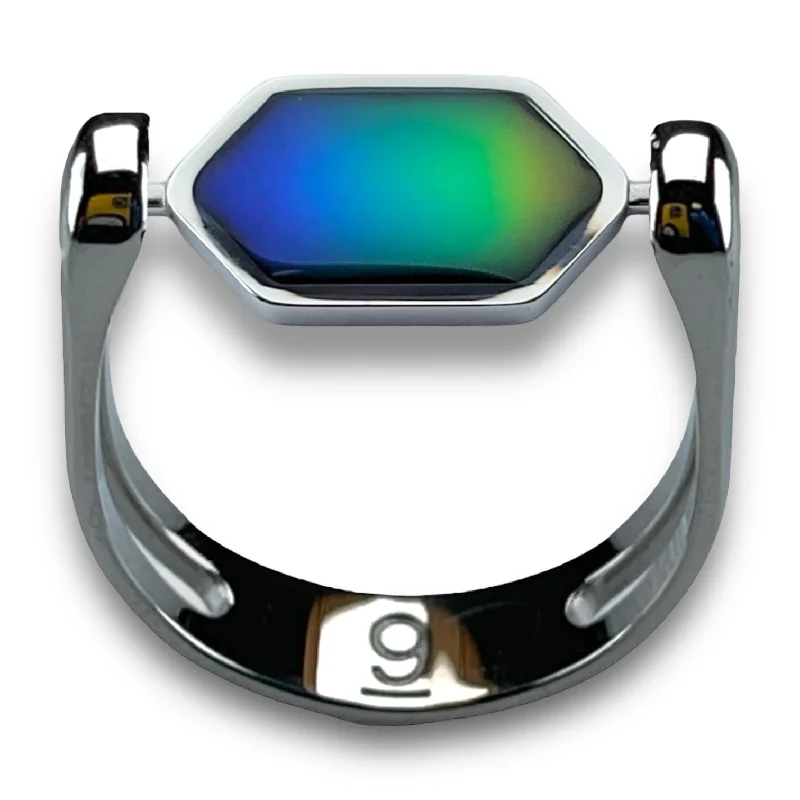 Grand stone rings-Mood Color-Changing HexBar™ Fidget Ring for Anxiety