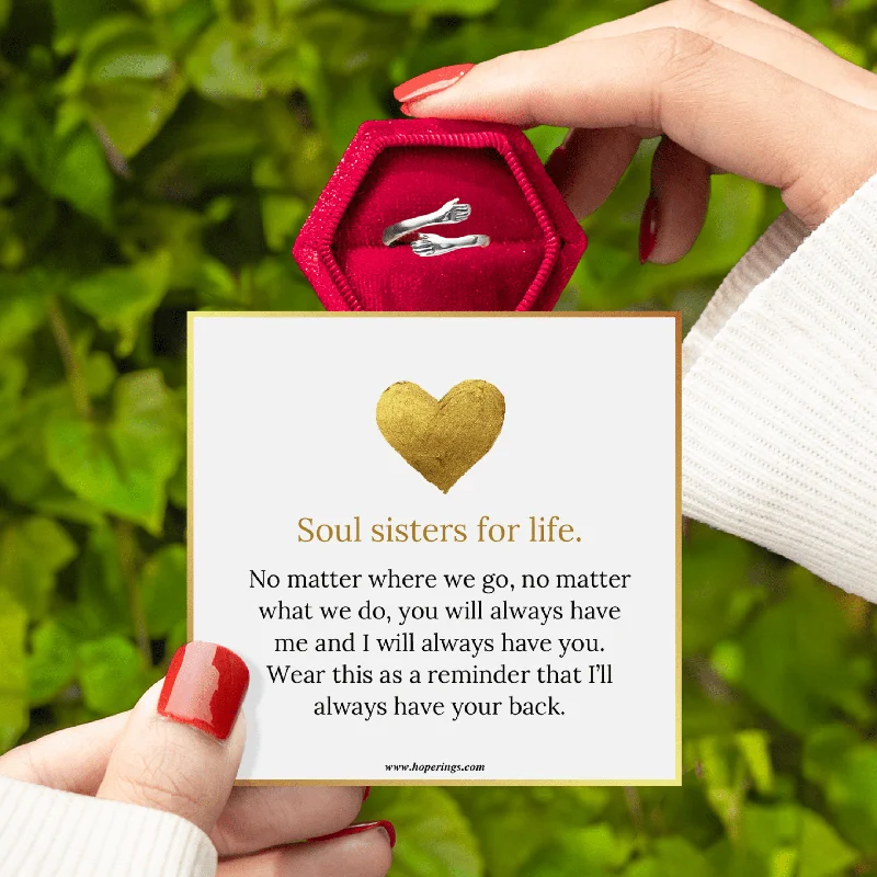 Clean band rings-Soul Sisters Hug Ring