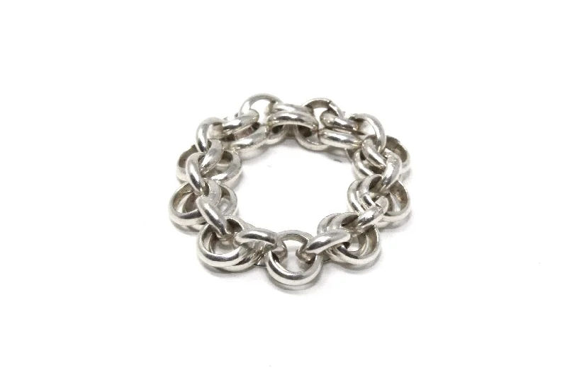 Shadow gothic rings-Double Chain Ring