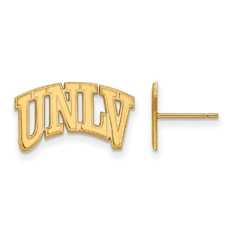 Micro heart earrings-14k Yellow Gold University of Nevada Las Vegas Post Earrings