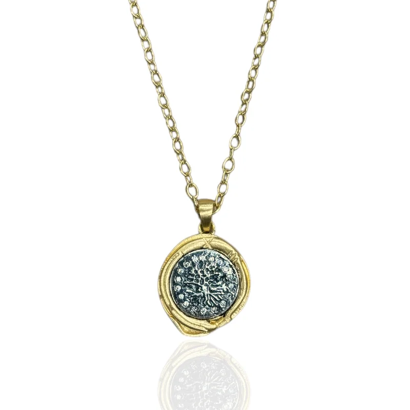 Off-center necklaces-GOLD MINI GUNA WAX SEAL NECKLACE