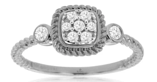 Offbeat rings-14 Karat White Women's Diamond Fashion Ring