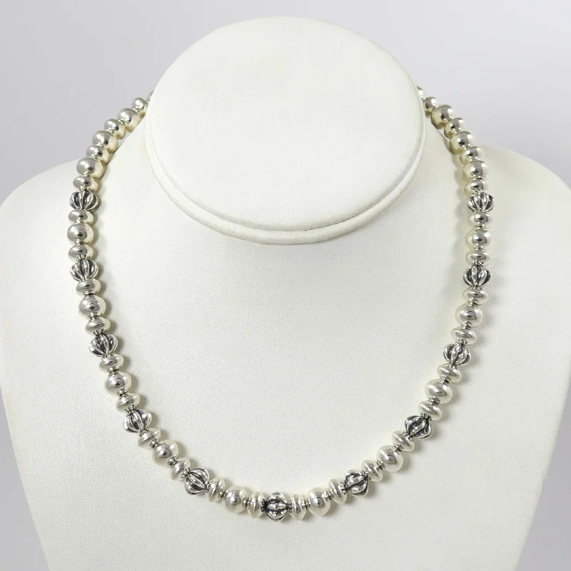 Radiant gem necklaces-Fluted Bead Necklace