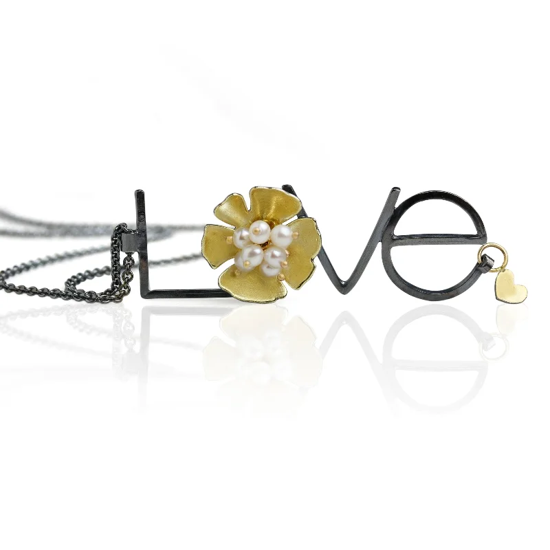 Tight choker necklaces-Spell It Out L.O.V.E. Necklace