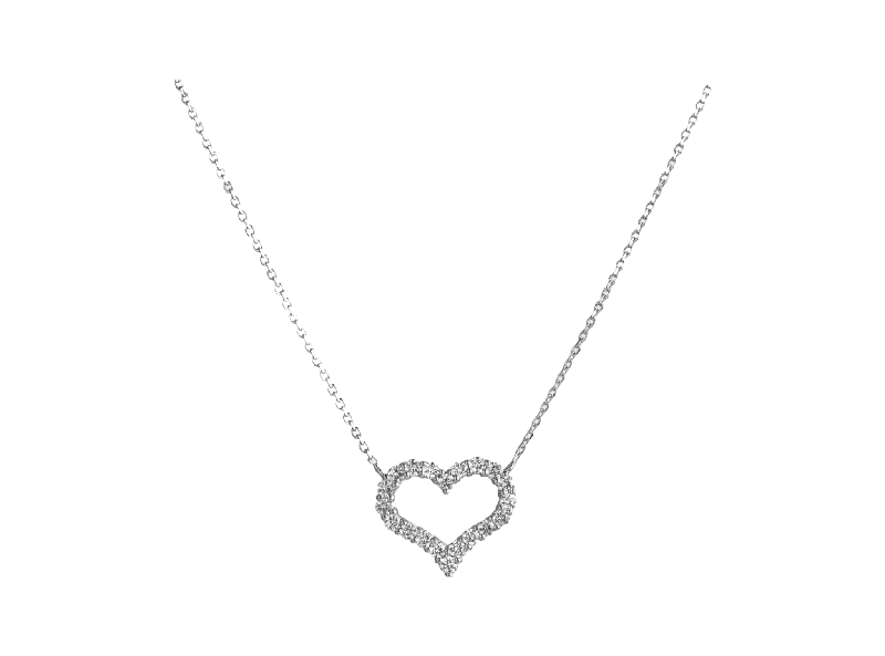 Glossy finish necklaces-Diamond Heart Necklace