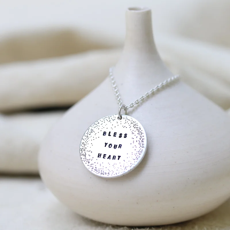 Solar charm necklaces-BLESS YOUR HEART | SMALL COIN NECKLACE