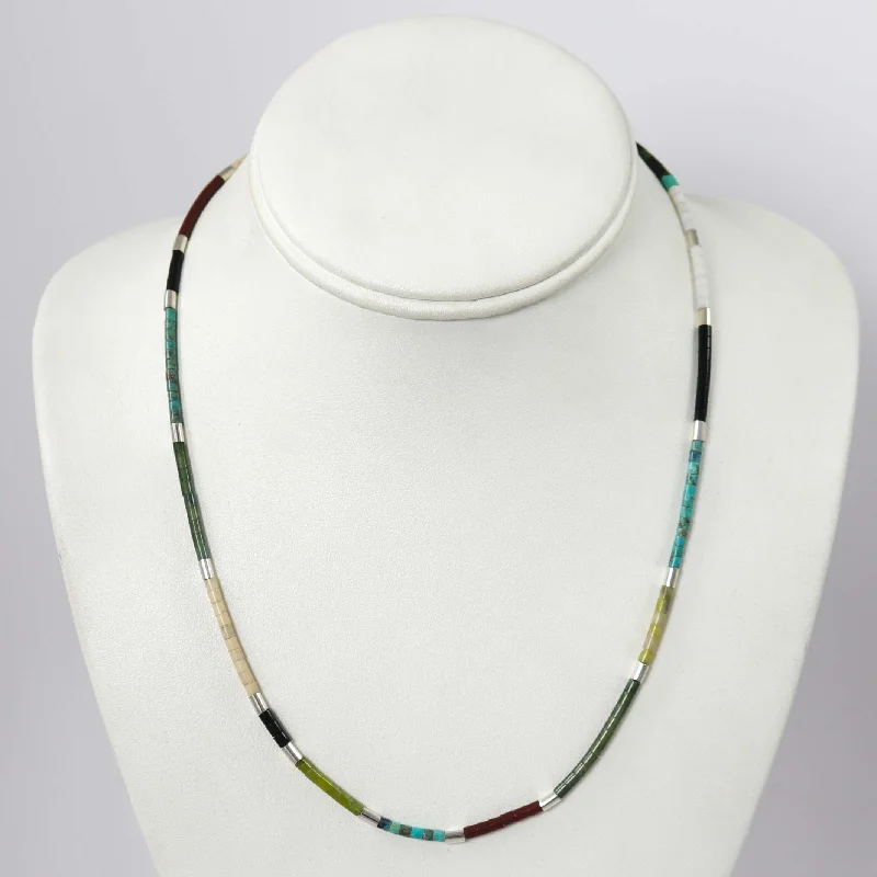 Fine cord necklaces-Multi-Stone Necklace