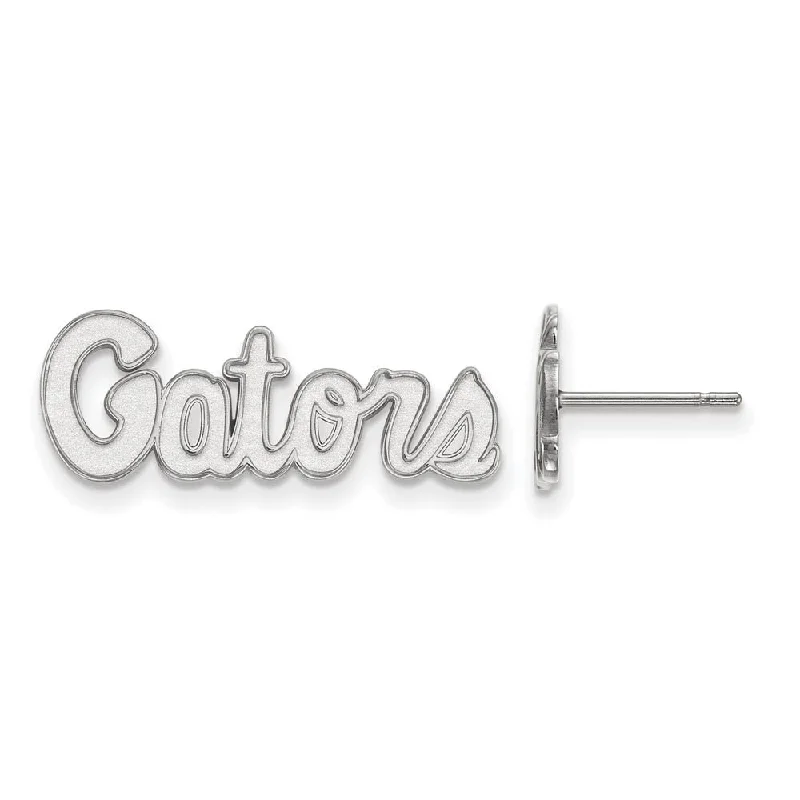 Tidal motif earrings-Sterling Silver University of Florida XS (Tiny) 'Gators' Post Earrings