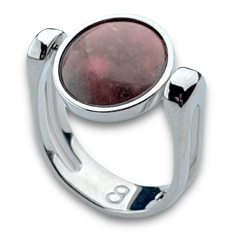 Stretch open rings-Rhodonite Crystal Fidget Ring