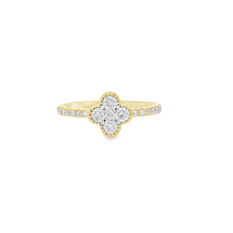 Bead ridge rings-Women's Diamond Fashion Ring