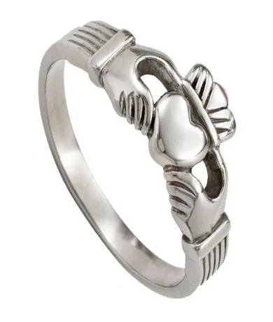 Offbeat rings-Stainless Steel Claddagh Ring for Men-9mm