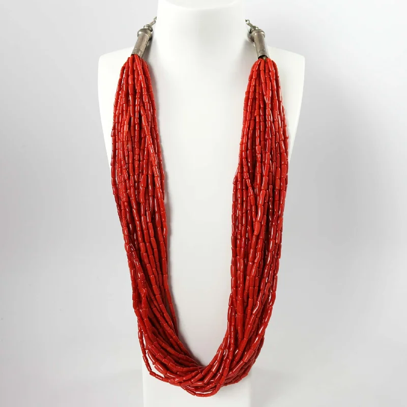 Tiger eye necklaces-Coral Necklace