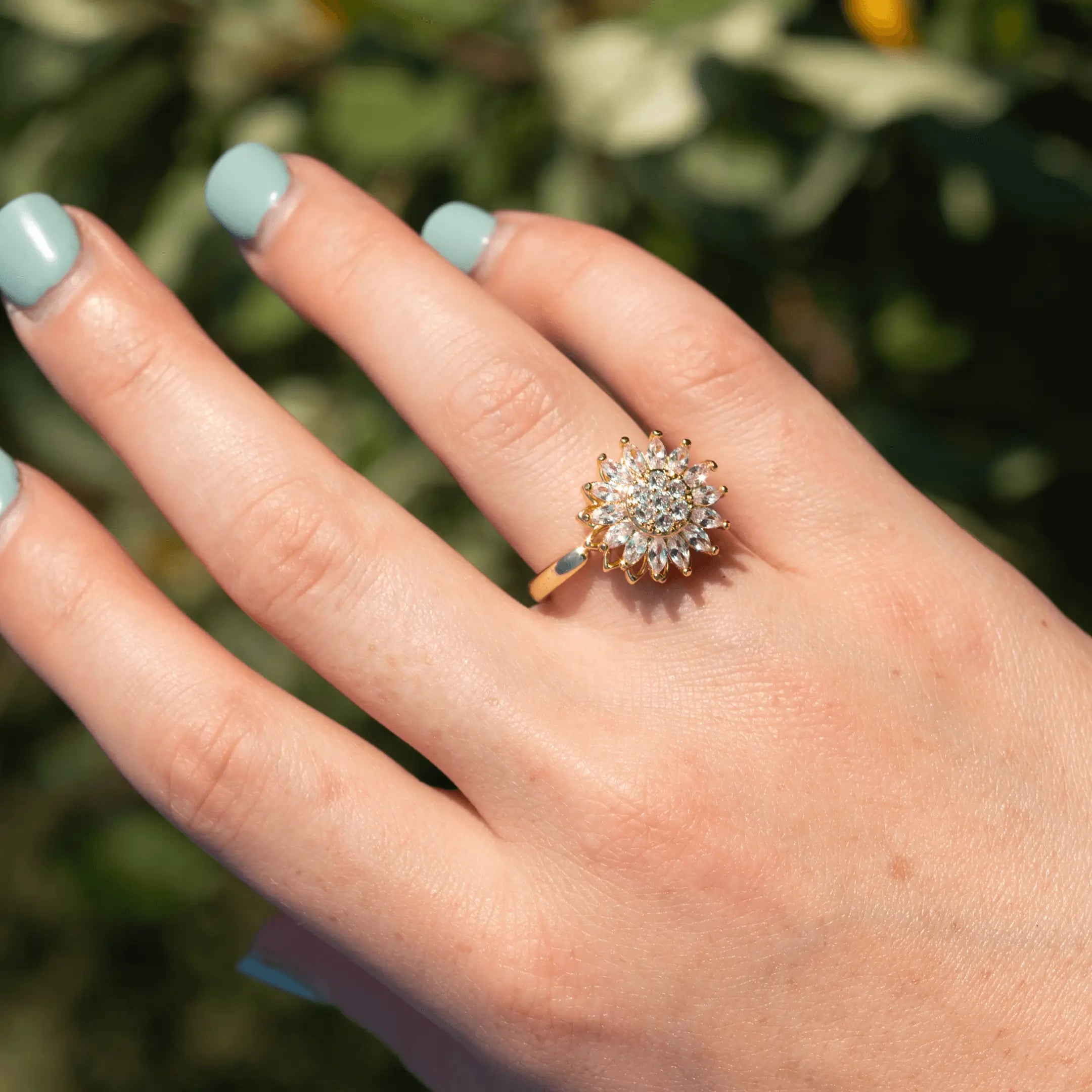 Vibrant enamel rings-You Are My Sunshine Spinning Ring