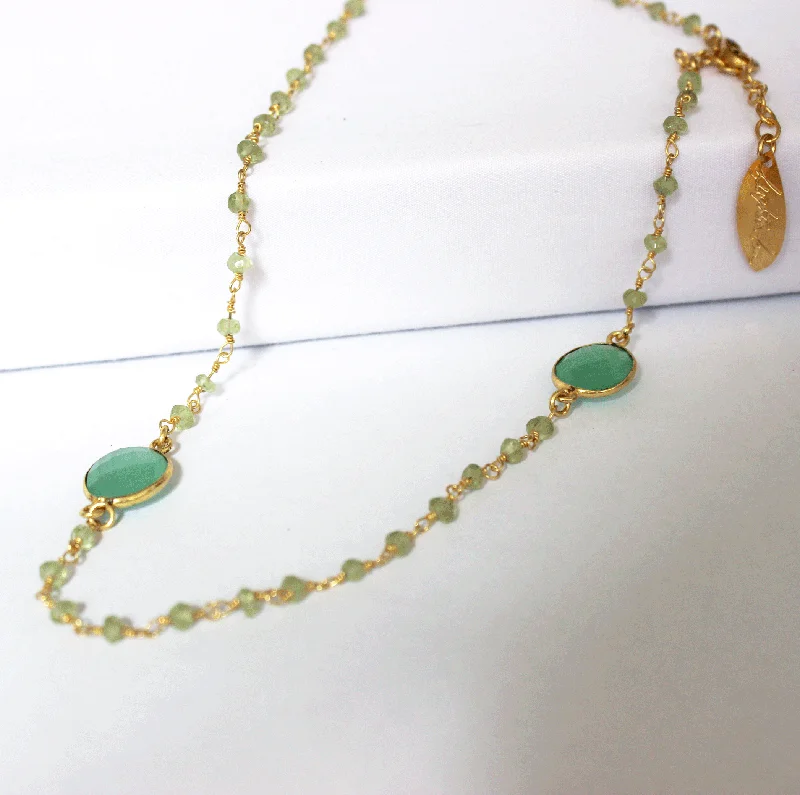 Coiled wire necklaces-Semi-Precious Vermeil Necklaces