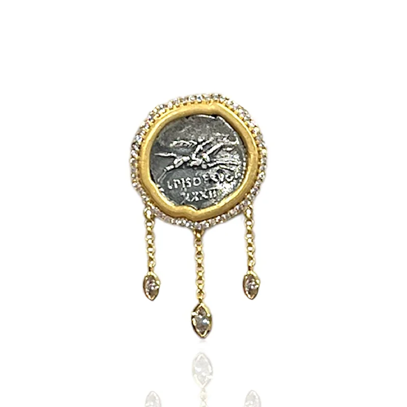 Dual-metal necklaces-GOLD ARAS BROOCH