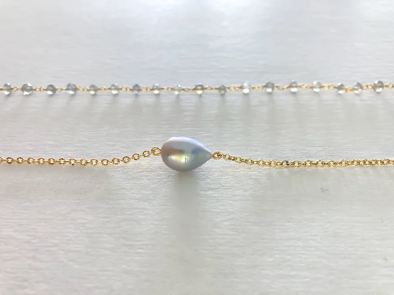 Heavy chain necklaces-Motu Tahitian Pearl Necklace