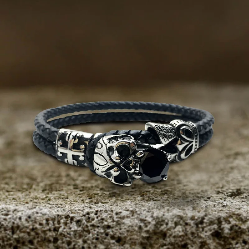 Clean link bangles-Gothic Skull Stainless Steel Bracelet