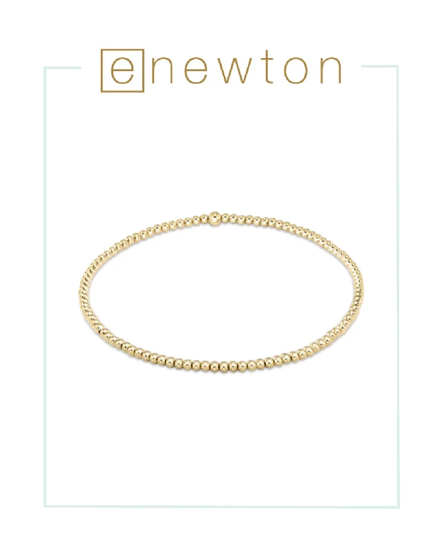 Wave theme bracelets-E Newton Classic Gold 2mm Bead Bracelet