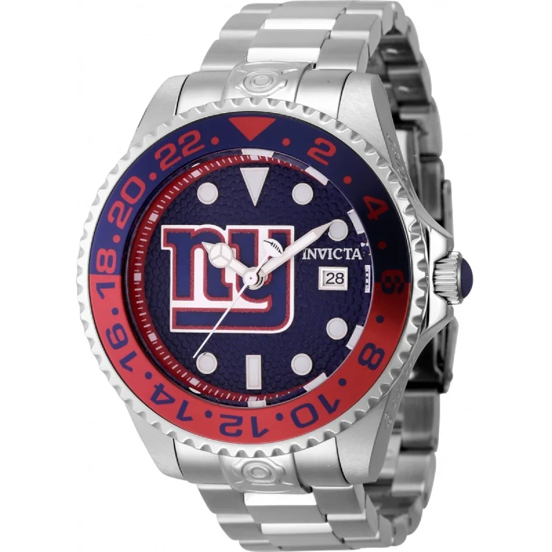 Hand-crafted bangles-Invicta Men's Watch - NFL New York Giants Dark Blue and Red Dial Bracelet | 45028