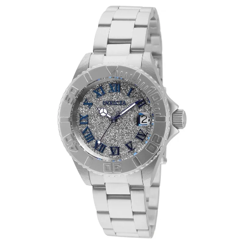 Wicker weave bangles-Invicta Women's Watch - Angel Silver Glitter Dial Stainless Steel Bracelet | 33360