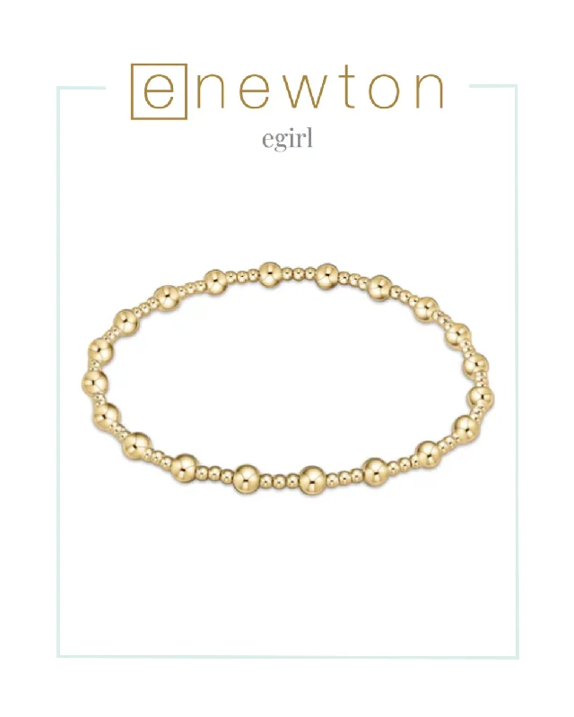 Bead ridge bangles-E Newton EGirl | Classic Sincerity Pattern 4mm Bead Bracelet - Gold