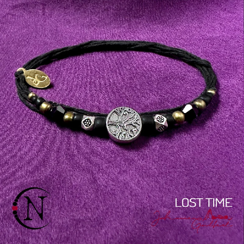 Brushed silver bangles-Lost Time NTIO Bracelet by Johnnie Guilbert