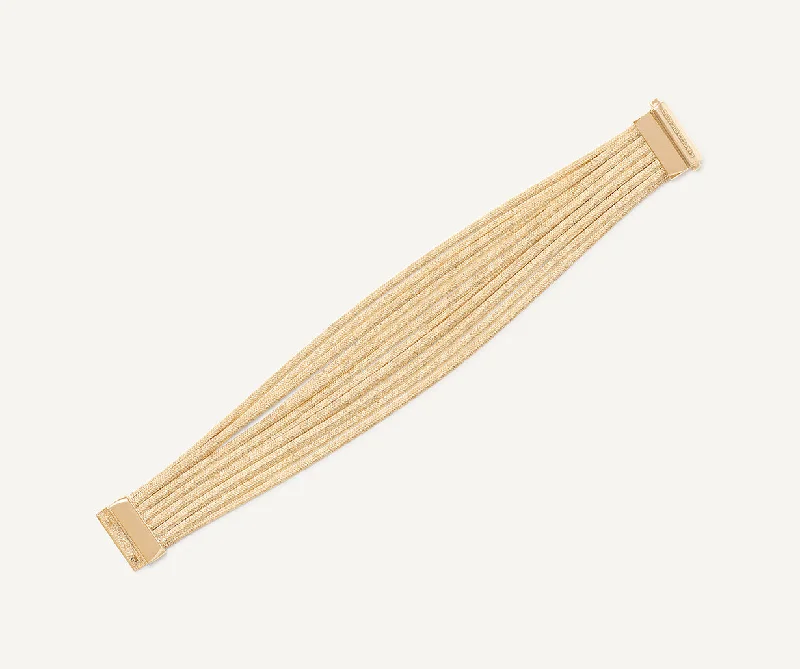 Woven tribal bangles-18K Yellow Gold 13-Strand Woven Bracelet