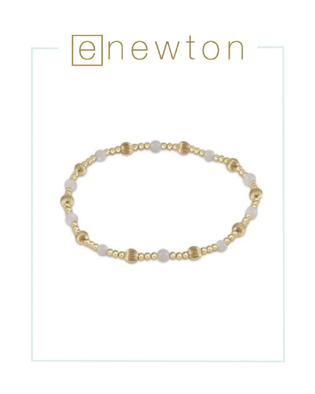 Octagonal gem bracelets-E Newton Dignity Sincerity Pattern 4mm Bead Bracelet - Moonstone