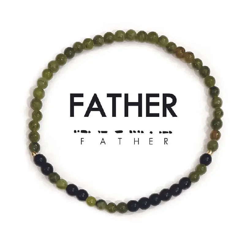 Infinity knot bangles-Morse Code "Father" Bracelet, Thailand