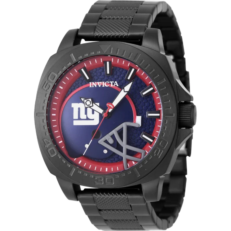 Planetary theme bracelets-Invicta Men's Watch - NFL New York Giants Quartz Red and Blue Dial Bracelet | 47873