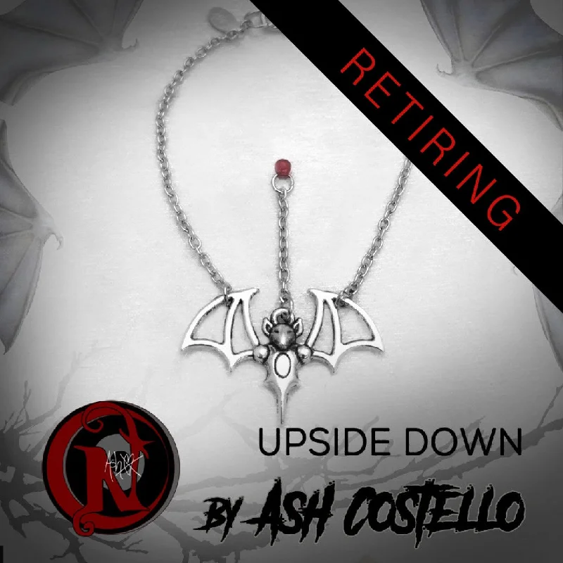 Cord tassel bangles-Upside Down Alternative Press Inspired Bracelet by Ash Costello