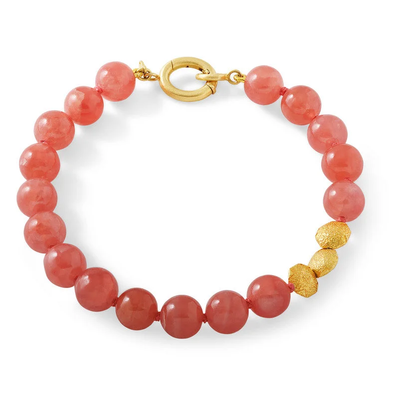 Jasper stone bracelets-Unisex Rhodochrosite Bracelet