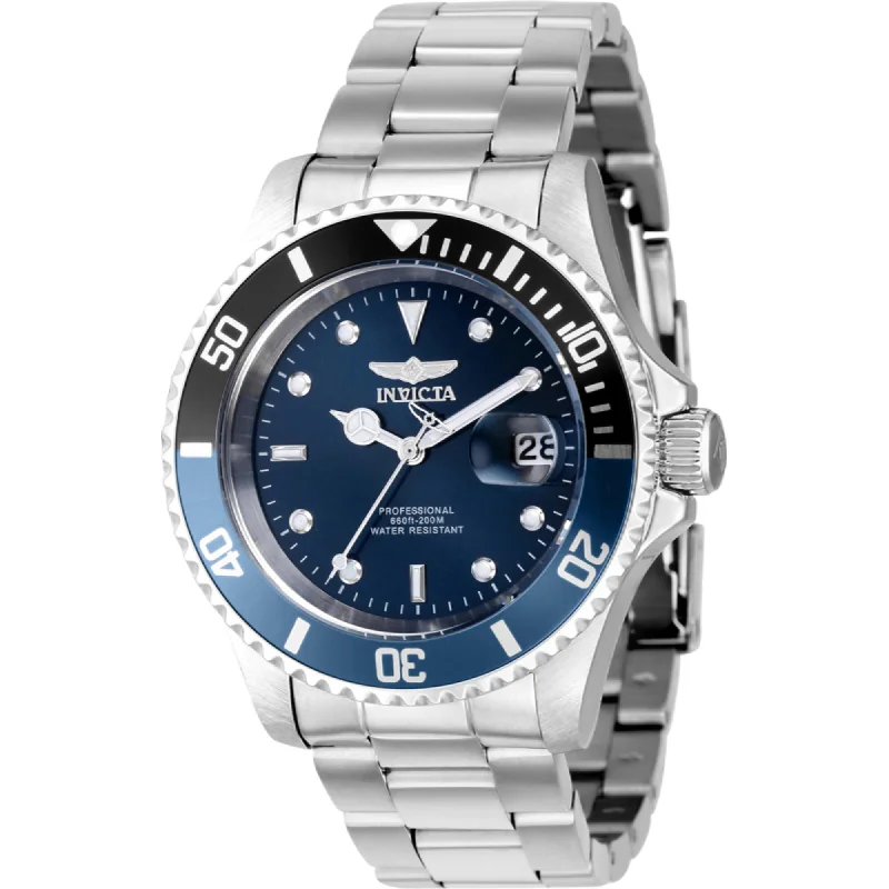 Sleek clasp bangles-Invicta Men's Watch - Pro Diver Quartz Blue Dial Stainless Steel Bracelet | 43545