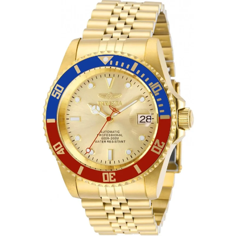 Broad stone bangles-Invicta Men's Automatic Watch - Pro Diver Gold Tone Dial Bracelet | 29183