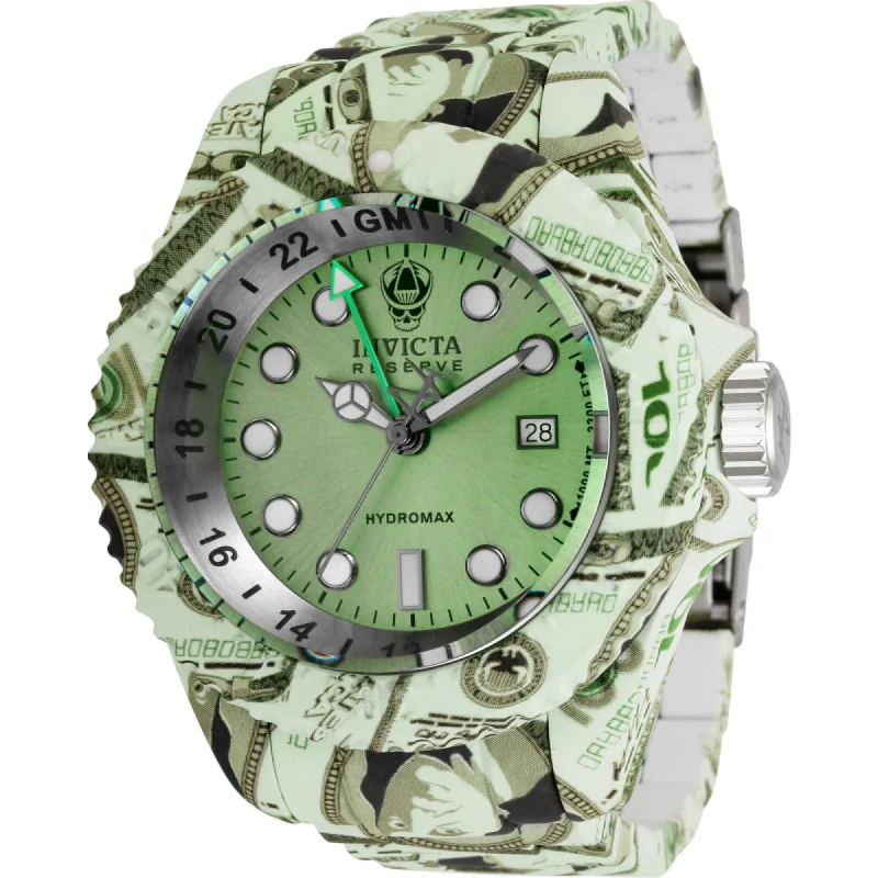 Letter stamp bangles-Invicta Men's Watch - Reserve Hydromax Green Dial Aqua Plated Bracelet Dive | 34649